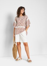 Blusa oversize stile caftano in cotone, bpc bonprix collection