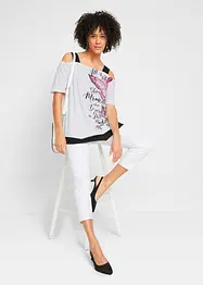 Maglia con cut-out e stampa, bonprix