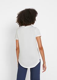 Maglia lunga in viscosa sostenibile con fondo arrotondato, bpc bonprix collection
