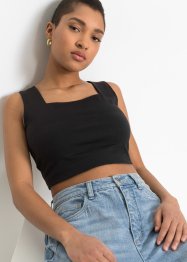 Top cropped in cotone biologico, RAINBOW