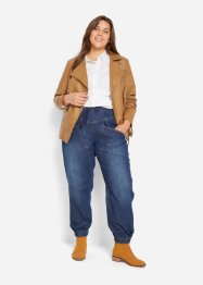 Jeans larghi con tasche e cinta comoda a vita alta, bpc bonprix collection