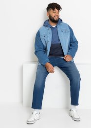 Giacca di jeans elasticizzata stile patchwork loose fit, RAINBOW