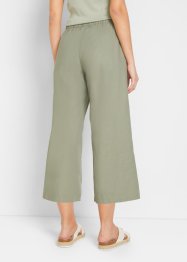 Pantaloni culotte in misto lino con cinta comoda, bpc bonprix collection