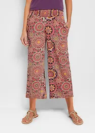 Pantaloni culotte larghi in jersey con cinta smock, bonprix