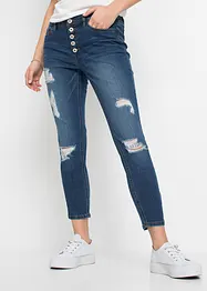 Jeans cropped strappati skinny, bonprix