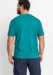 T-shirt serafino effetto lavato, bonprix