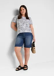 Bermuda in jeans straight, a vita media, bonprix
