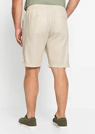Bermuda con elastico in vita in misto lino, regular fit, bonprix