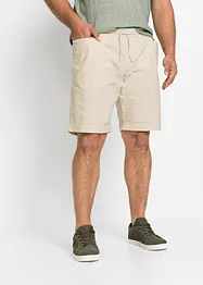 Bermuda con elastico in vita in misto lino, regular fit, bonprix