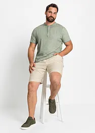 Bermuda con elastico in vita in misto lino, regular fit, bonprix