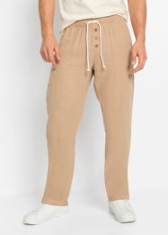 Pantaloni in mussola con elastico in vita loose fit straight, RAINBOW