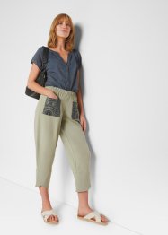 Pantaloni cropped larghi con cinta comoda, bpc bonprix collection