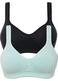 Reggiseno t-shirt senza ferretto con cotone (pacco da 2), bonprix