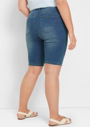 Bermuda di jeans super elasticizzati a vita alta, bpc bonprix collection