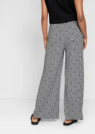 Pantaloni a palazzo di jersey  fantasia con cinta comoda, bonprix