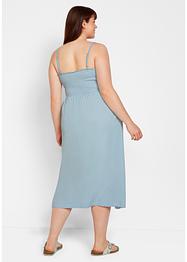 Abito di jersey al polpaccio con lavorazione smock, bpc bonprix collection