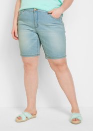Bermuda di jeans elasticizzati Authentic con risvolto colorato, John Baner JEANSWEAR
