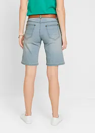 Bermuda in jeans straight, a vita media, bonprix