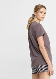 Pigiama estivo con elastico per capelli in cotone biologico, bonprix