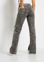 Jeans larghi con spacco in cotone biologico, RAINBOW