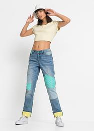 Jeans boyfriend con toppe, RAINBOW
