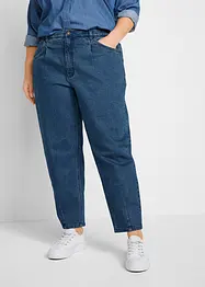 Jeans cropped barrell shape, a vita media, bonprix