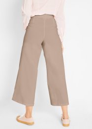 Pantaloni culotte in bengalina con cinta larga elasticizzata, bpc bonprix collection