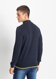 Maglione in materiale riciclato con colletto e zip, bpc bonprix collection