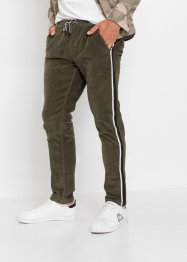 Pantaloni in velluto con elastico in vita regular fit tapered, RAINBOW