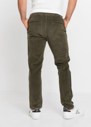 Pantaloni in velluto con elastico in vita regular fit tapered, RAINBOW