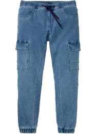 Jeans cargo con elastico in vita regular fit straight, RAINBOW