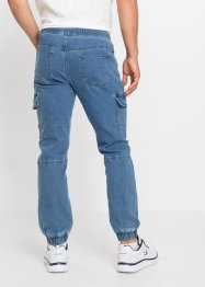 Jeans cargo con elastico in vita regular fit straight, RAINBOW
