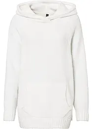 Maglione effetto peluche con cappuccio, bonprix