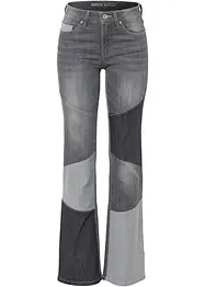 Jeans a zampa patchwork, bonprix