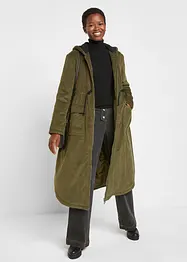 Cappotto in velluto a coste con cappuccio in pile teddy di puro cotone, bonprix