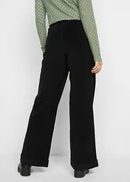 Pantaloni larghi in velluto a coste elasticizzato, vita alta, bonprix