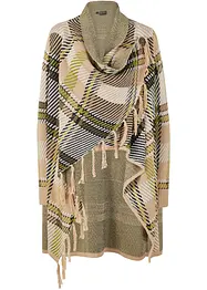 Cardigan di maglia lungo con frange, bonprix