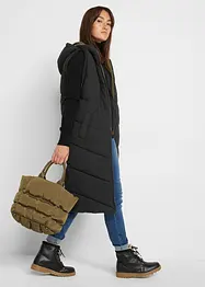 Gilet trapuntato double face in poliestere riciclato con cappuccio, bonprix
