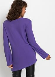 Maglia con effetto strutturato e fondo asimmetrico, RAINBOW