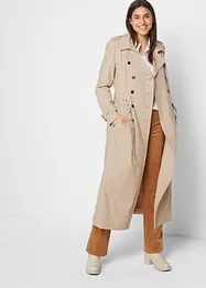 Trench lungo con cintura in vita, bonprix