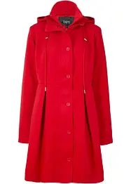 Cappotto svasato con cappuccio e pinces, bonprix