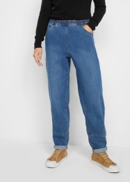 Jeans cropped con gambe larghe e cinta comoda, bpc bonprix collection