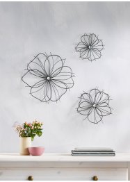 Decorazioni da parete a forma di fiore (set 3 pezzi), bpc living bonprix collection