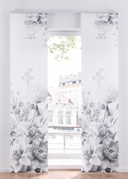 Tenda a vetro antiriflesso con fiori (pacco da 1), bpc living bonprix collection