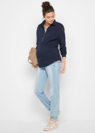 Jeggings prémaman di jeans con dettagli in similpelle, bpc bonprix collection