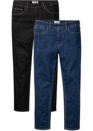 Jeans termici con elastico in vita regular fit, straight (pacco da 2), John Baner JEANSWEAR