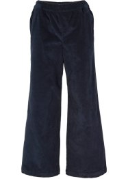 Pantaloni a palazzo cropped in velluto con cinta comoda a vita alta, bpc bonprix collection