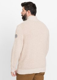 Maglione con collo e cerniera in cotone, bpc bonprix collection