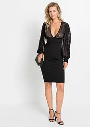 Abito con pizzo che valorizza la silhouette, bonprix