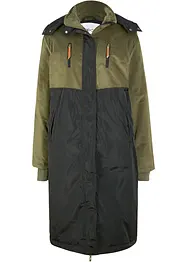 Parka lungo bitessuto con cappuccio, taglio diritto, bonprix